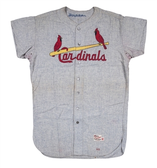 1960 Dick Gray/Julio Gotay Game Used St. Louis Cardinals Road Jersey Signed By Harry Walker (MEARS & Beckett)